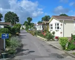 Street with park homes